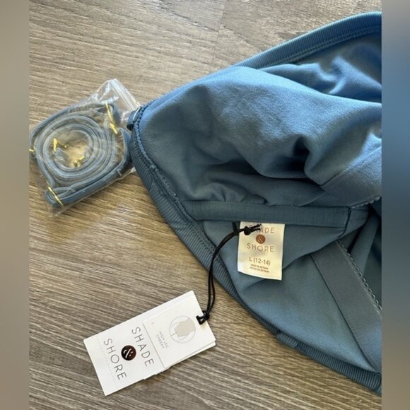 Ribbed Bandeau Cheeky One Piece Swimsuit NWT - Picture 3 of 4